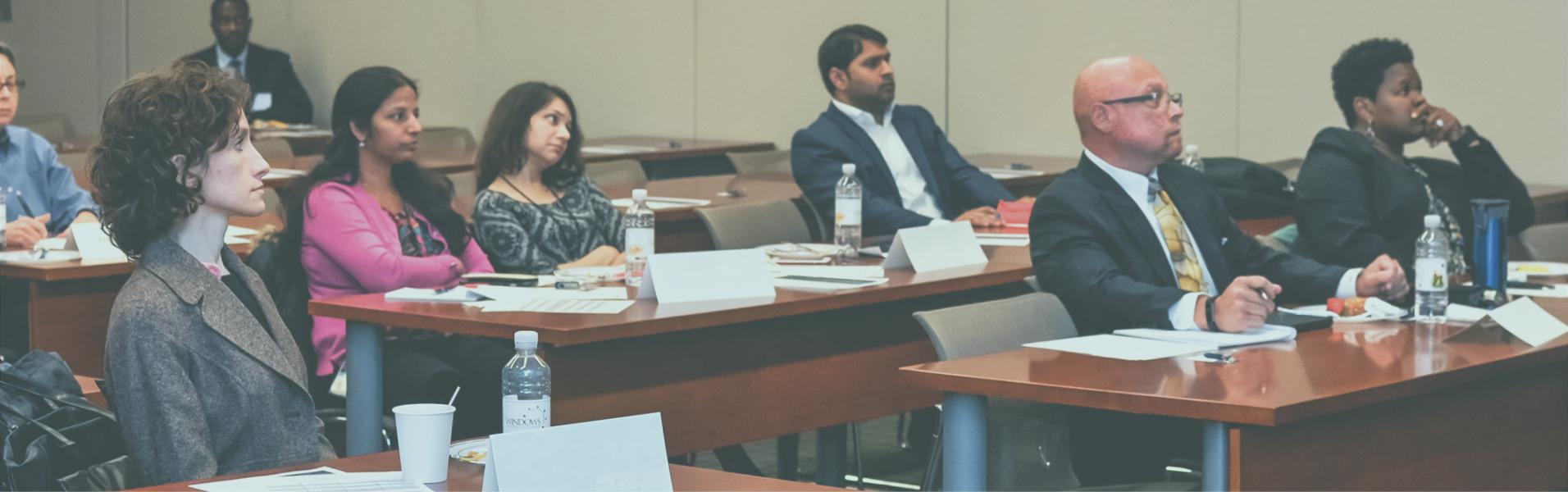 Group of participants seated at a conference
