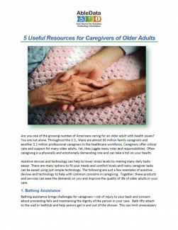 5 Useful Resources for Caregivers of Older Adults front cover