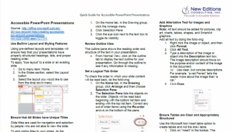 Quick Guide for Accessible PowerPoint Presentations