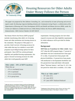 Housing Resources for Older Adults fact sheet