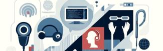 Abstract depiction of digital accessibly and assistive technology