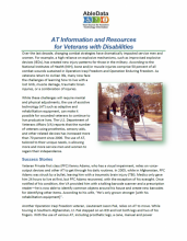 AT Information and Resources for Veterans with Disabilities front cover