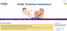 Screenshot of HCBS Technical Assistance web site homepage