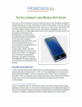 The Accessibility and Mobile Apps Story front cover