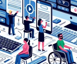Abstract depiction of digital accessibly and assistive technology