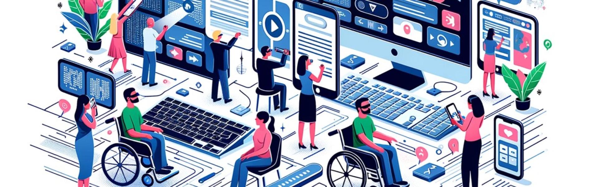Abstract depiction of digital accessibly and assistive technology