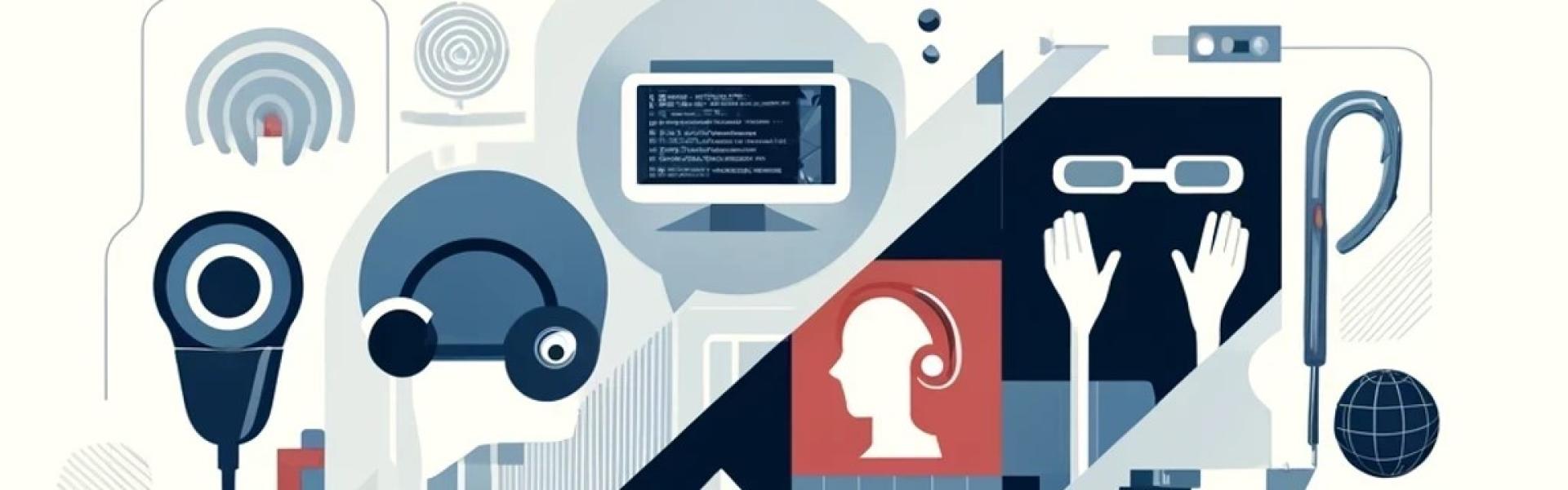 Abstract depiction of digital accessibly and assistive technology