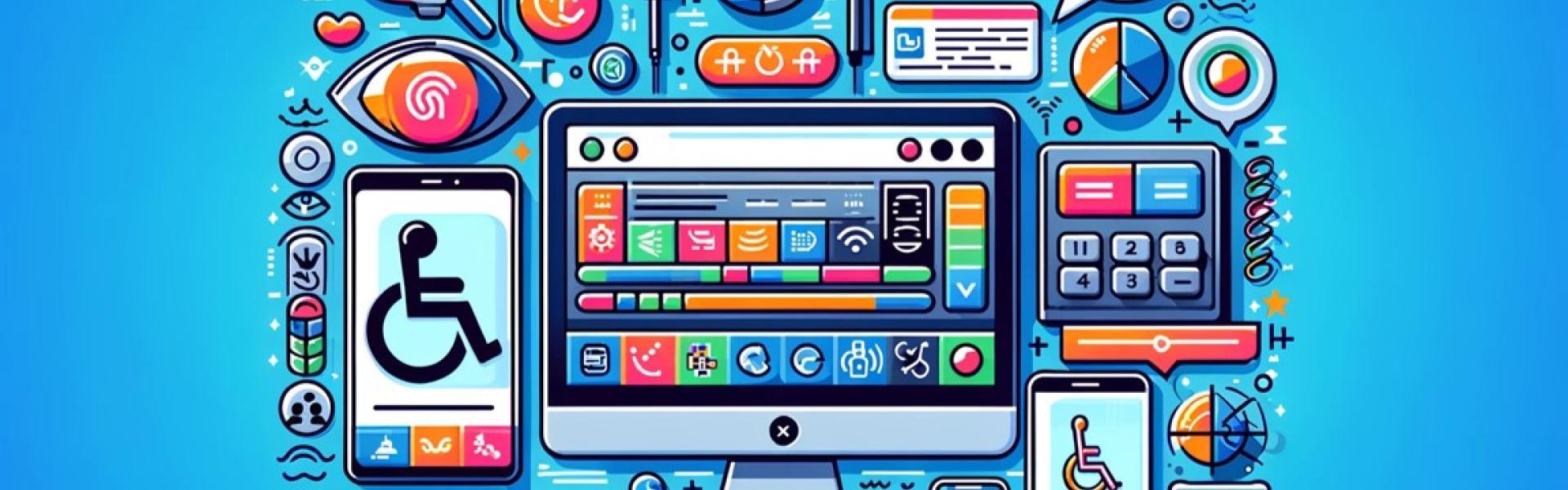 Abstract depiction of digital accessibly and assistive technology